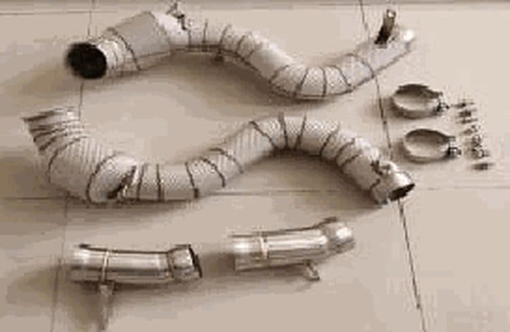 Downpipe – Mercedes-Benz AMG S63 (W222) S63 M177 4.0L, avec catalyseur, écran thermique