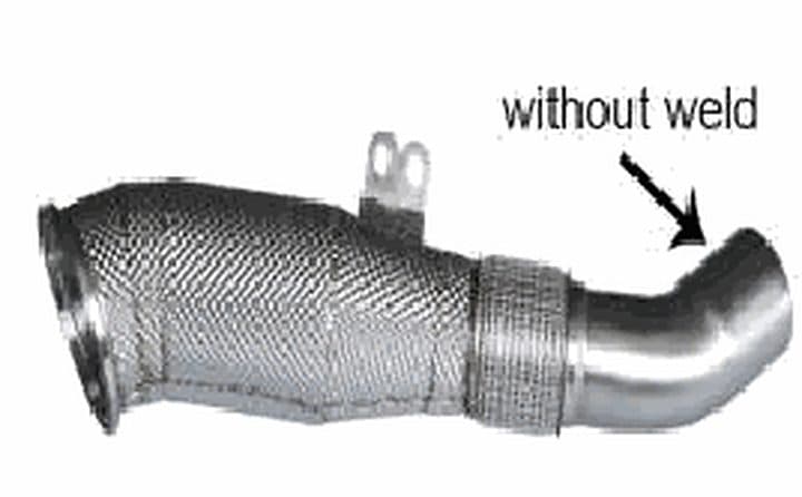Catless downpipe – BMW 2 Series (F22) B58, heat shield, 4.5"