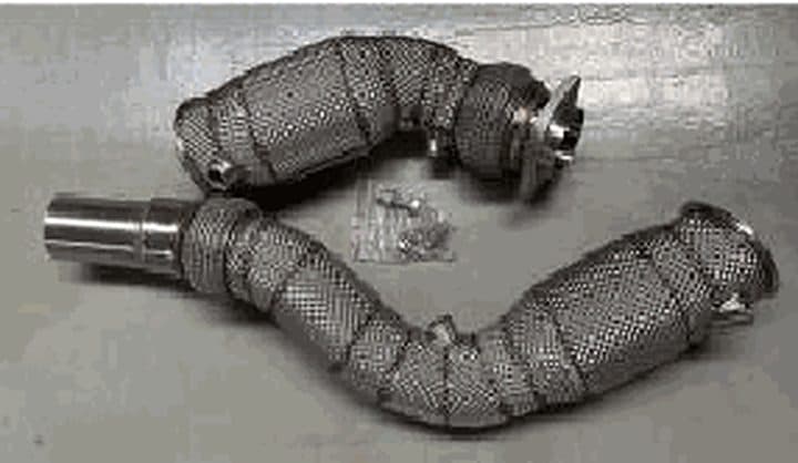 Downpipe – BMW M3 / M4 (F80/F82) S55, with catalytic converter, heat shield