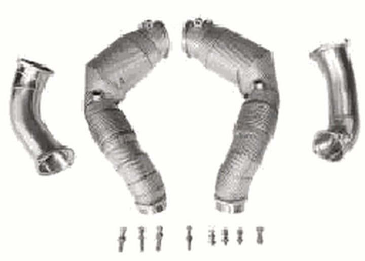 Downpipe – BMW M5 (G90) S68, with catalytic converter, heat shield