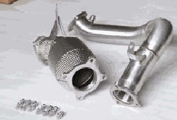 Front pipe – Audi A4 / A5 / A6 + (B9/C7) 2.0T, with catalytic converter, heat shield, OPF models