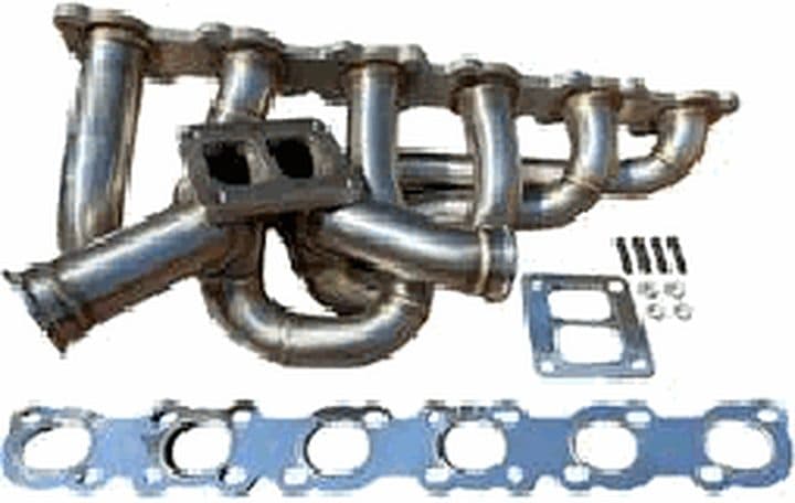Collecteur turbo T4 haut, double entrée – Nissan RB20 / RB25 / RB26